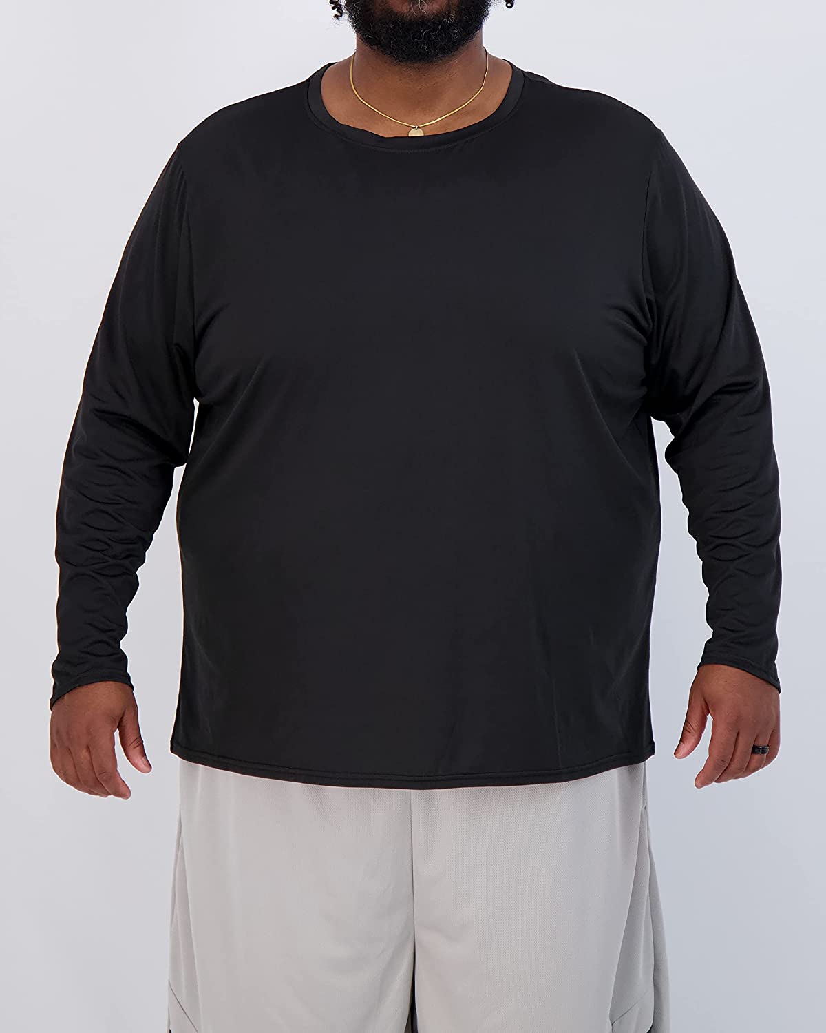 3 Pack: Men’s Big & Tall Tech Stretch Long-Sleeve & Short-Sleeve Dry-Fit T-Shirt - Image 6